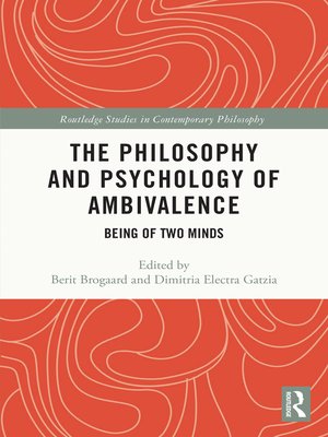 cover image of The Philosophy and Psychology of Ambivalence